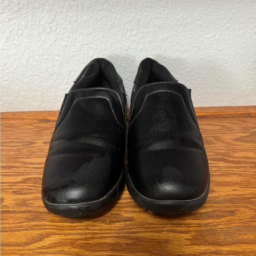 Hospital Woman’s Black Leather Slip-On Shoes